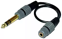 Аудио кабель Cablexpert Jack 6.35 mm - mini Jack 3.5 mm M/F Cable 0.2 м black (A-63M35F-0.2M) - миниатюра 2