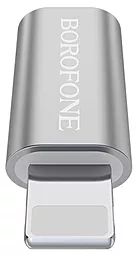 Адаптер-переходник Borofone BV5 Micro USB - Lightning Silver - миниатюра 4