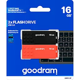 Флешка GooDRam 2x16 GB UME2 MIX 2-PACK USB (UME2-0160MXR11-2P) - миниатюра 5