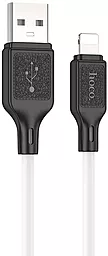 Кабель USB Hoco X90 Cool Silicone 2.4A Lightning Cable White
