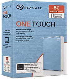 Внешний жесткий диск Seagate One Touch 5 TB Blue (STKC5000402) - миниатюра 8