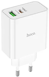 Уценённое сетевое зарядное устройство Hoco C113A 65W GaN PD Awesome charger set USB-A-C + USB-C-С Cable White - миниатюра 4