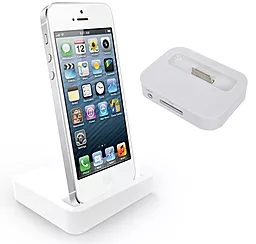 Док-станция зарядное устройство Apple iPhone 4/4S Dock station White - миниатюра 3