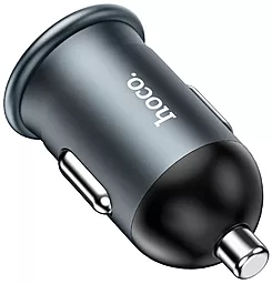 Автомобильное зарядное устройство с быстрой зарядкой Hoco Z43 18W QC3.0 USB Gray - миниатюра 3