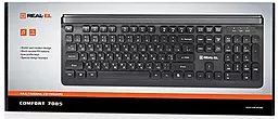 Клавиатура REAL-EL 7085 Comfort Black (EL123100032) - миниатюра 4