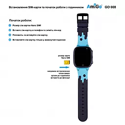 Смарт-часы AmiGo GO008 MILKY GPS WIFI Blue (873292) - миниатюра 6