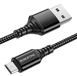 Кабель USB Borofone BX54 2.4A micro USB Cable Black - миниатюра 2