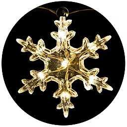 Набір декоративних прикрас "Три сніжинки" діаметр 15см. колір теплий білий "Luca Lighting" (8718861498714)