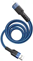 Кабель USB Hoco U110 2.4A 1.2M Lightning Cable Blue - миниатюра 3