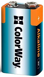 Батарейки ColorWay Alkaline Power Krona (6LR61) 1шт (CW-BA6LR61-1BL) 9 V