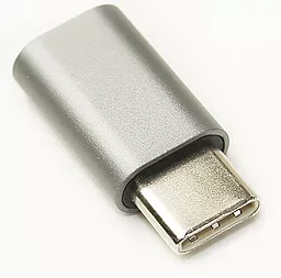 Адаптер-переходник PowerPlant Type C - Micro USB Silver (DV00DV4062)