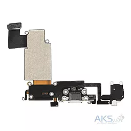 Нижний шлейф Apple iPhone 6S Plus с разъемом зарядки, наушников и микрофоном Original White - миниатюра 2