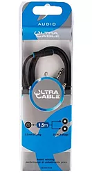 Аудіо кабель Ultra Aux mini Jack 3.5 mm - 2хRCA M/M Cable 1.5 м black (UC103-0150) - мініатюра 4