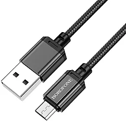 Кабель USB Borofone BX87 Sharp 2.4A micro USB Cable Black - миниатюра 2