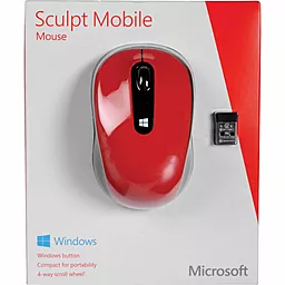 Комп'ютерна мишка Microsoft Sculpt Mobile Flame Red - мініатюра 3