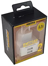 Сетевое зарядное устройство Remax Moon Dual USB Home Charger 2.1A White (RMT7188 / RM-T7188) - миниатюра 9