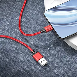 Кабель USB Borofone BX87 Sharp 2.4A micro USB Cable Red - миниатюра 4
