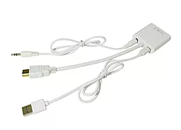 Видео переходник (адаптер) STLab HDMI M - VGA F + Audio 3.5mm - 3.5mm Белый (U-990) - миниатюра 5