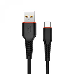 Кабель USB SkyDolphin S54T Soft USB to Type-C Black (USB-000430)