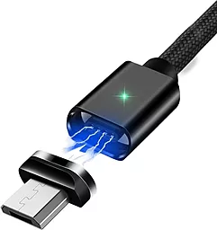Кабель USB Essager Magic Power Magnetic 15W 3A micro USB Cable Black (EXCCXM-ML01) - миниатюра 2