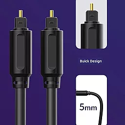Оптический аудио кабель CABLETIME Toslink Pro M/M 3м Cable black (CF31N) - миниатюра 4