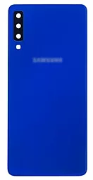 Задняя крышка корпуса Samsung Galaxy A7 2018 A750 со стеклом камеры Blue