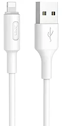 Кабель USB Hoco X25 Soarer Сharging Lightning Cable White
