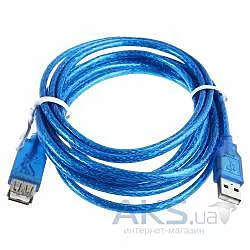 Шлейф (Кабель) EasyLife USB-A M/F 1.5 м голубий