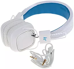 Навушники KS Clash On-Ear Headphones with In-line Mic White - мініатюра 3