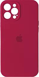 Чехол Silicone Case Full Camera Protective для Apple IPhone 12 Pro Rose Red