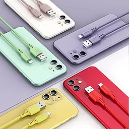 Кабель USB Baseus Colourful Lightning Cable Pink (CALDC-04) - миниатюра 5