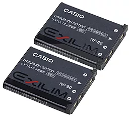 Акумулятор для фотоапарата Casio NP-80 (700 mAh) - мініатюра 2