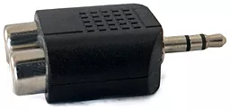Аудио переходник ExtraDigital Aux mini Jack 3.5 mm - 2хRCA M/F black (KBD1815) - миниатюра 3