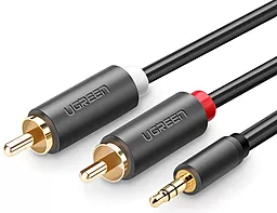 Аудио кабель Ugreen AV102 Aux mini Jack 3.5 mm - 2хRCA M/M Cable 3 м black (10512)