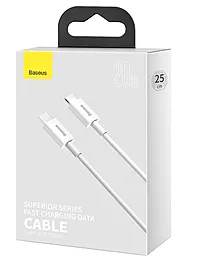Кабель USB PD Baseus Superior 20W 0.25M USB Type-C - Lightning Cable White (CATLYS-02) - миниатюра 4