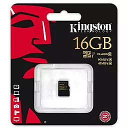 Карта памяти Kingston microSDHC 16GB Class 10 UHS-I U1 (SDCA10/16GBSP) - миниатюра 3