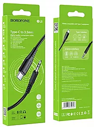 Аудио кабель Borofone BL8 AUX mini Jack 3.5 - USB Type-C M/M 1 м black - миниатюра 6
