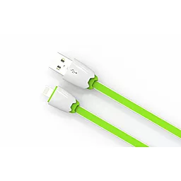 Кабель USB LDNio Lightning flat 2.1A Green (LS03) - миниатюра 4