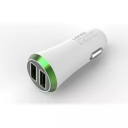 Автомобильное зарядное устройство LDNio 2USB Car charger 3.4A Green (DL-C27) - миниатюра 4