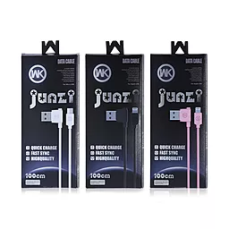 Кабель USB WK Junzi Lightning Cable Black (WKC-006-BK) - миниатюра 2