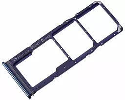 Держатель (лоток) Сим карты Samsung Galaxy A9 2018 A920F и карты памяти Blue