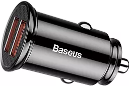 Автомобильное зарядное устройство Baseus CCALL 30W QC 3.0 Circular Plastic 2xUSB-A black (CCALL-YD) - миниатюра 2