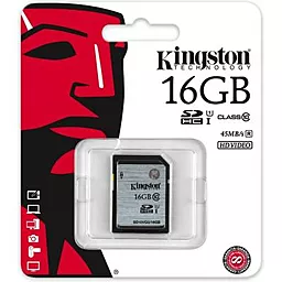 Карта памяти Kingston SDHC 16GB Class10 UHS-I U1 (SD10VG2/16GB) - миниатюра 3