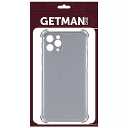 Чехол GETMAN Ease logo усиленные углы для Apple iPhone 12 Pro Max (6.7")  Серый (прозрачный) - миниатюра 2