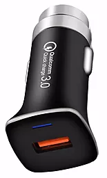 Автомобільний зарядний пристрій XoKo 15w QC3.0 USB-A car charger black (CQC-100-BK)