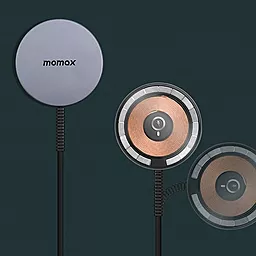 Беспроводное (индукционное) зарядное устройство Momax Q.Mag Magnetic 15w wireless charger black (UD21E) - миниатюра 7