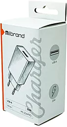 Сетевое зарядное устройство Mibrand MI-206PRO 20W USB-A White (MIWC/206PROUB) - миниатюра 4