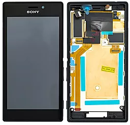 Дисплей Sony Xperia M2 (D2302, D2303, D2305, D2306) с тачскрином и рамкой, Black