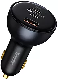 Автомобильное зарядное устройство Baseus 160W PD/QC5 2xUSB-C-1xA + USB-C-C Cable Grey (TZCCZM-0G) - миниатюра 2