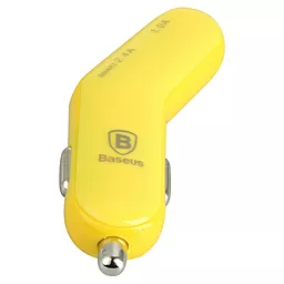 Автомобильное зарядное устройство Baseus 2USB Car charger 2.4A Yellow (flyest series) - миниатюра 6